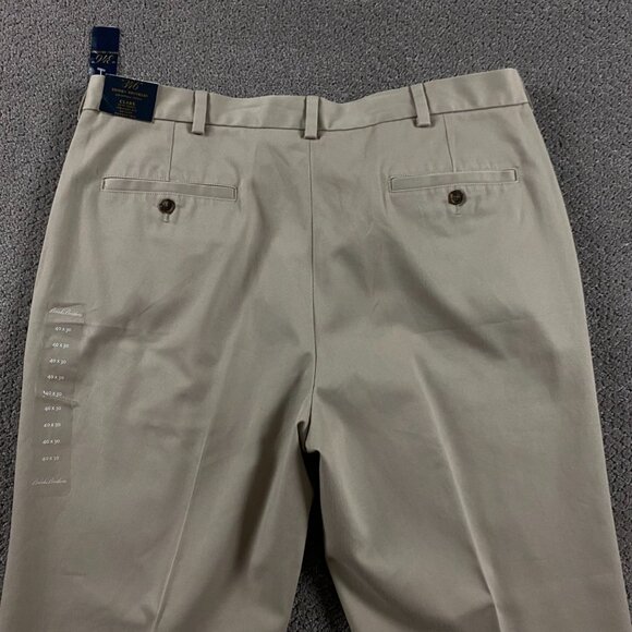 Brooks Brothers Advantage Chino Clark Pants Mens 40x30 Khaki Flat Front Straight - Picture 5 of 15